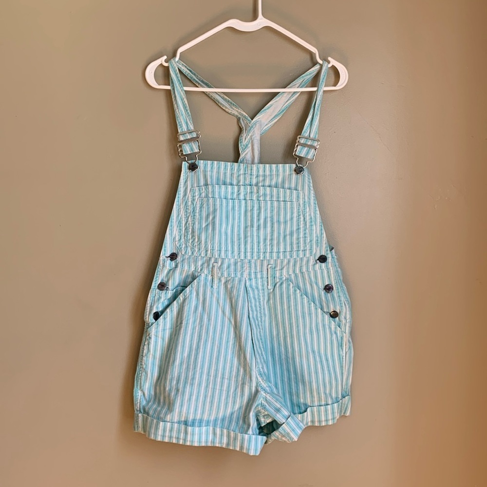 Vintage palmetto’s 90’s short bibs, striped bib shorts